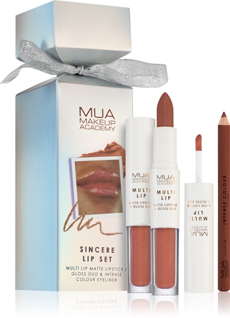 MUA Makeup Academy Cracker Sincere dárková sada na rty