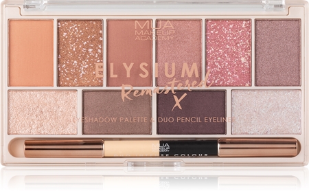 MUA Makeup Academy Elysium Remastered paleta očních stínů 10 barev duo