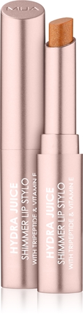 MUA Makeup Academy Hydra Juice Peptide Shimmer Lip Stylo Glittering Lipstick with nourishing effect