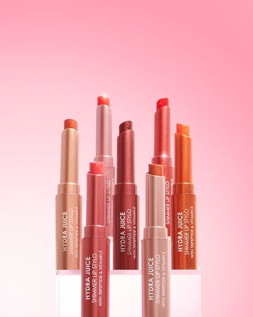 MUA Makeup Academy Hydra Juice Peptide Shimmer Lip Stylo Glittering Lipstick with nourishing effect