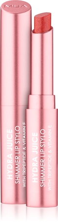 MUA Makeup Academy Hydra Juice Peptide Shimmer Lip Stylo Glittering Lipstick with nourishing effect