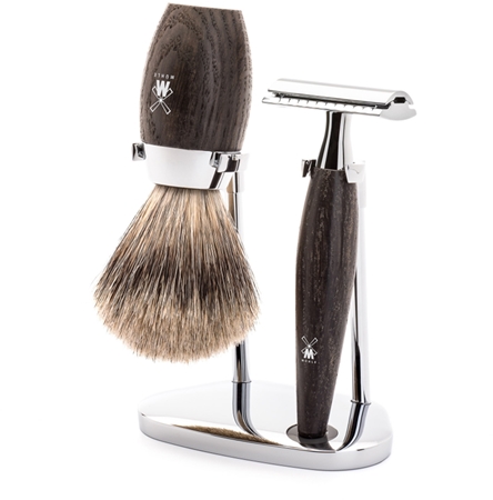 Mühle KOSMO Set Peat Oak Rasierset