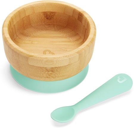 Munchkin Bambou Suction Bowl & Spoon dinnerware set for children