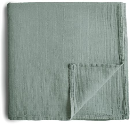 Mushie Muslin Swaddle Blanket Organic Cotton конверт