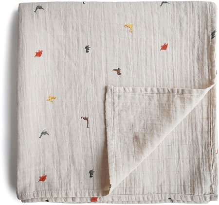 Mushie Muslin Swaddle Blanket Organic Cotton Steckkissen