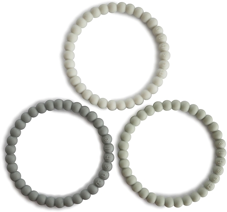 Mushie Pearl Teething Bracelet chew toy