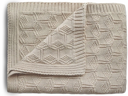 Mushie Knitted Pointelle Baby Blanket Strickdecke für Kinder