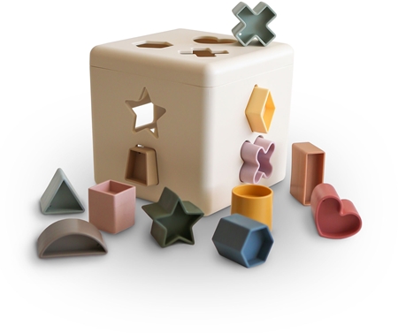 Mushie Shape Sorting Box jeu de formes