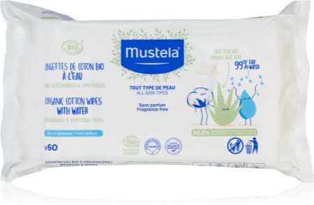 Mustela BIO Organic Cotton Wipes salviette umidificate per bambini