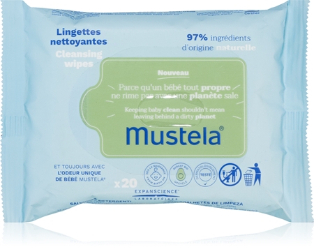 Mustela Bébé Cleansing Wipes vlhčené čisticí ubrousky pro děti