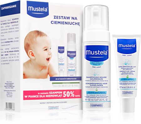 Set para bebés (champú mousse/150ml + crema/40ml) - Mustela Bebe