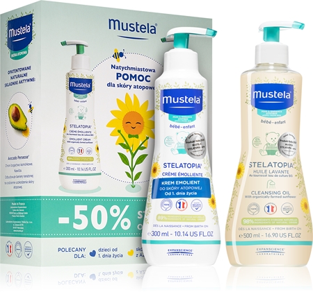 Mustela Bébé Stelatopia dovanų rinkinys atopiškai odai