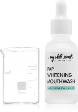 My White Secret PAP Whitening Mouthwash концентрирана вода за уста с избелващ ефект
