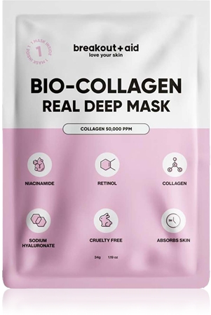 breakout + aid Bio-Collagen Real Deep Mask noční maska s kolagenem