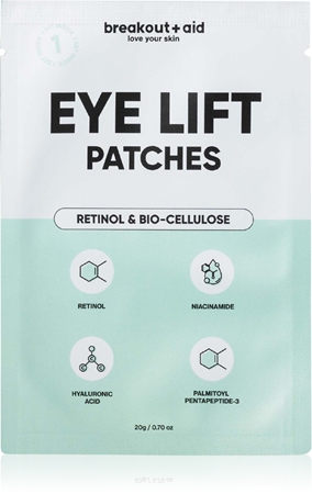breakout + aid Eye Lift Patches αντιρυτιδικά επιθέματα για την περιοχή των ματιών με ρετινόλη