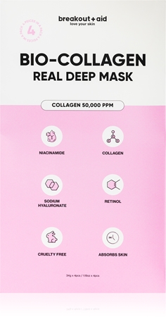 breakout + aid Bio-Collagen Real Deep Mask Nachtmasker met Collageen