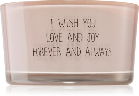 My Flame Candle With Crystal I Wish You Love And Joy Forever And Always aromatizēta svece