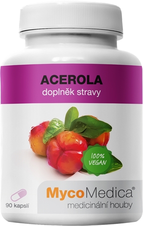 MycoMedica Acerola kapsle pro podporu imunitního systému, krásnou pleť a nehty