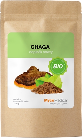 MycoMedica Chaga BIO prášok v BIO kvalite na podporu imunitného systému