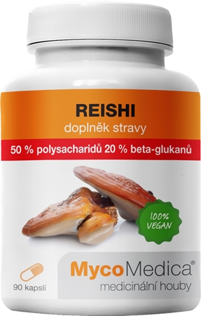 MycoMedica Reishi 50 % polysacharidů 20 % beta-glukanů kapsle pro posílení imunity