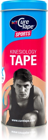 MyCureTape® Sports taśma do tapingu blaszane pudełko kolor Blue, Beige, Pink