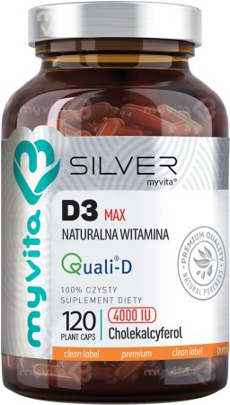 MyVita Silver naturalna witamina D3 Forte suplement diety na zdrowe kości