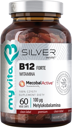MyVita Silver witamina B12 Forte kapsułki do wsparcia procesów krwiotwórczych