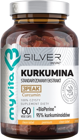 MyVita Silver Kurkumina standaryzowany ekstrakt kapsułki do mięśni, stawów i więzadeł