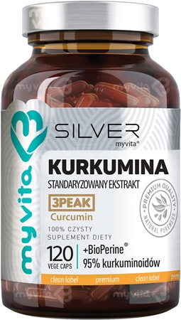 MyVita Silver Kurkumina standaryzowany ekstrakt kapsułki do mięśni, stawów i więzadeł