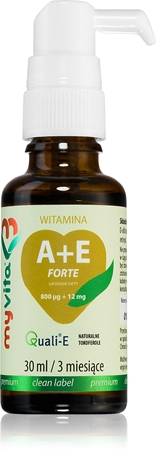 MyVita Witamina A + E (800mcg + 12mg) krople do ochrony komórek przed stresem oksydacyjnym