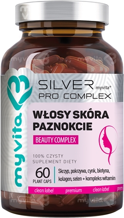 MyVita Silver Włosy Skóra Paznokcie Beauty Complex kapsułki piękne włosy, skóra i paznokcie