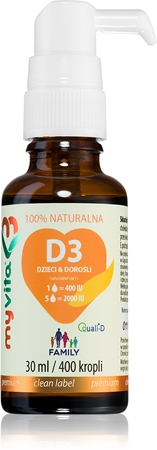 MyVita Witamina D3 Family Dzieci & Dorośli krople na wzmocnienie odporności