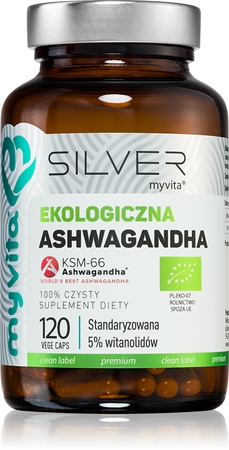 MyVita Silver Pure 100% Ashwagandha KSM-66 200mg kapsułki na wsparcie układu odpornościowego