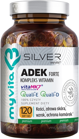 MyVita Silver ADEK Forte kompleks witamin kapsułki miękkie z kompleksem multiwitaminowym