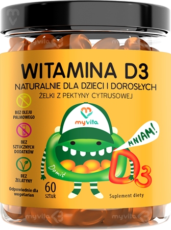 MyVita Naturalne Żelki Witamina D3 miękkie kapsułki do żucia z witaminą D