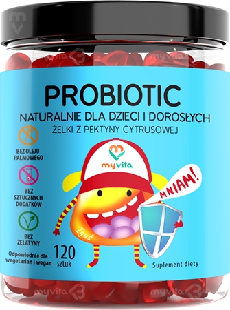 MyVita Naturalne Żelki Probiotic miękkie kapsułki do żucia z probiotykami