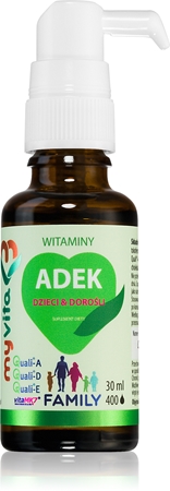 MyVita Witamina ADEK Family dla dzieci i dorosłych krople z kompleksem multiwitaminowym