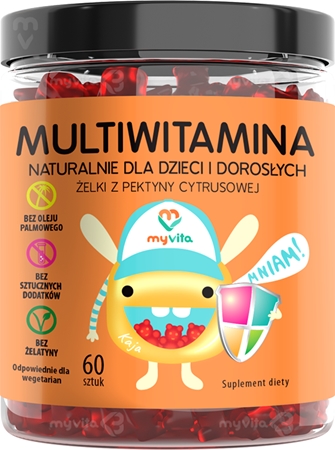 MyVita Naturalne Żelki Multiwitamina miękkie kapsułki do żucia z kompleksem multiwitaminowym