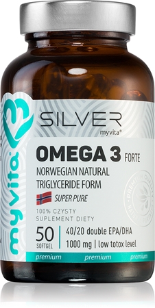 MyVita Silver Omega 3 Forte kapsułki miękkie do prawidłowego funkcjonowania serca i mózgu