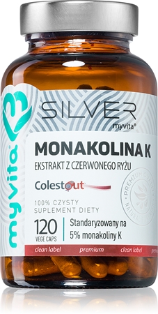 MyVita Silver Monakolina K kapsułki do utrzymania prawidłowego poziomu cholesterolu