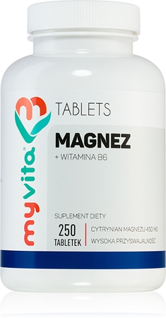 MyVita Magnez + B6 450mg tabletki do wspomagania zdrowia kości i zębów