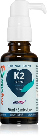 MyVita Naturalna witamina K2 MK-7 200 mcg Forte krople dla zdrowia kości i stawów