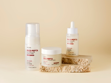 Nacific Rice + Pepta Collagen Glow Bubble Toner lotion tonique illuminatrice pour un effet naturel