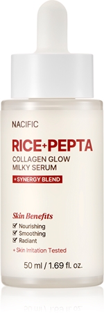 Nacific Rice + Pepta Collagen Glow Milky Serum sérum illuminateur visage pour un effet naturel