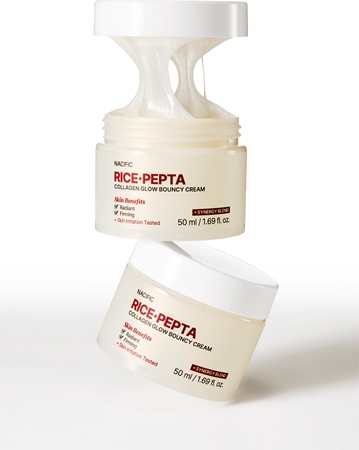 Nacific Rice + Pepta Collagen Glow Bouncy Cream crème visage illuminatrice pour un effet naturel