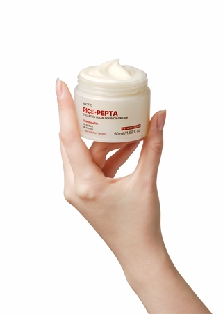 Nacific Rice + Pepta Collagen Glow Bouncy Cream crème visage illuminatrice pour un effet naturel