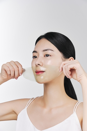 Nacific Green Tea Collagen Gel Mask masque illuminateur visage pour un effet naturel
