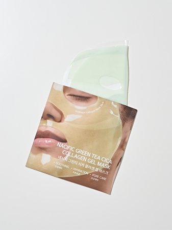 Nacific Green Tea Collagen Gel Mask masque illuminateur visage pour un effet naturel