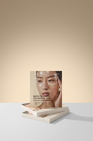 Nacific Rice + Pepta Collagen Gel Mask Mitrinoša auduma sejas maska ar izgaismojošu un nogludinošu efektu
