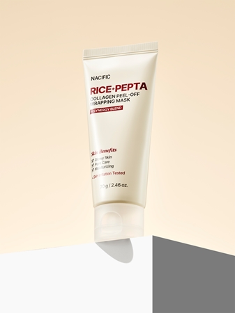 Nacific Rice + Pepta Collagen Peel-off Wrapping Mask masque visage hydratant pour un teint unifié